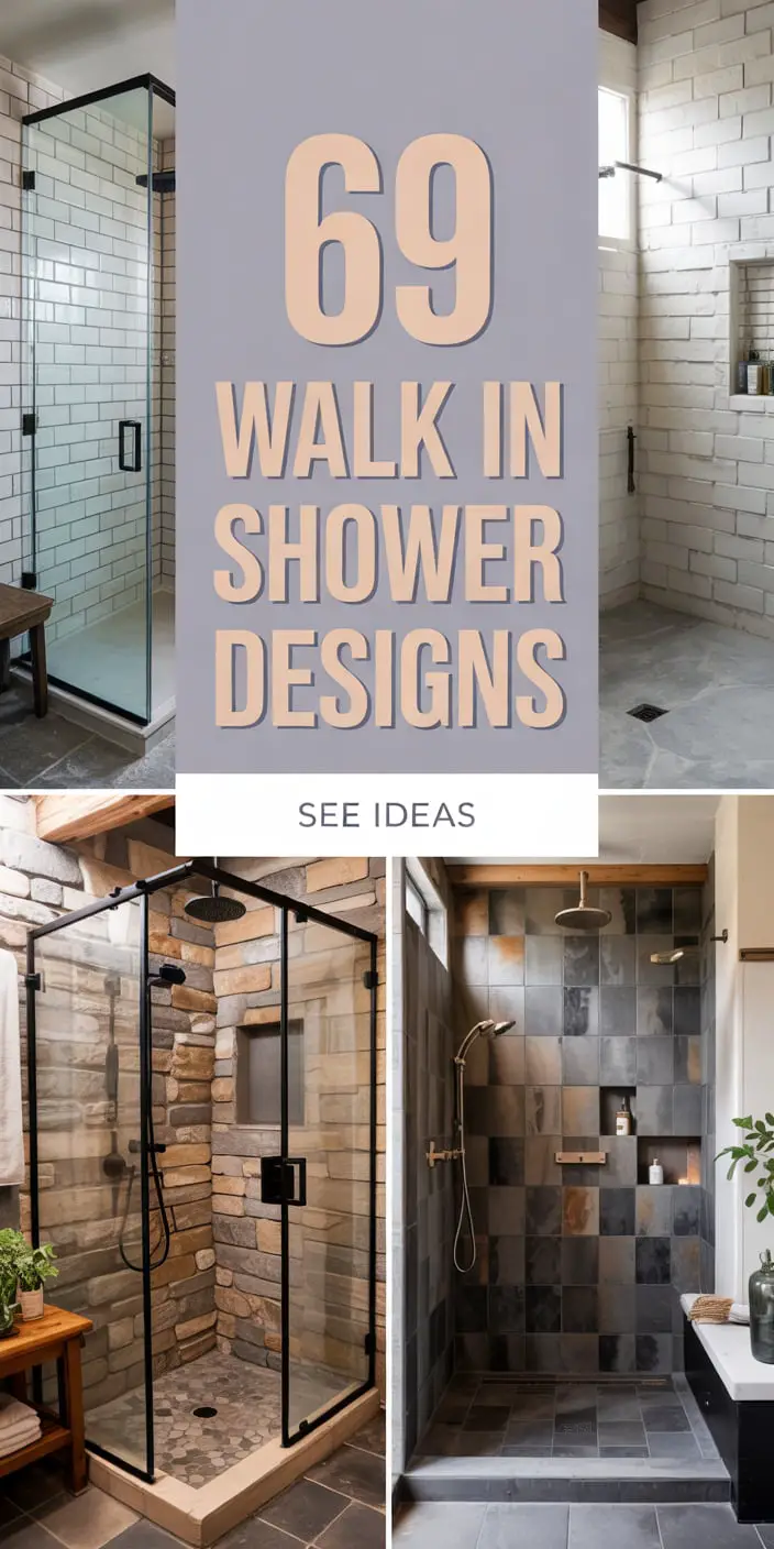 Elegant walk-in shower design