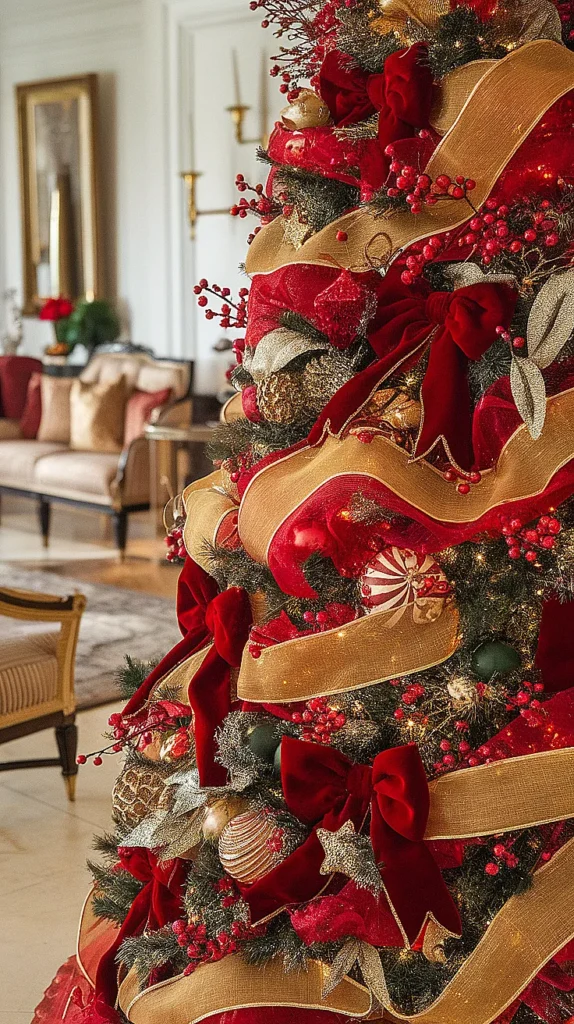 Red and Gold Christmas Tree Red and Gold Christmas Tree