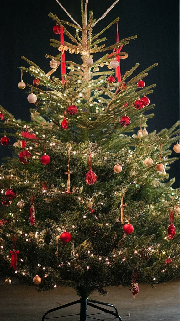 Small 5ft Red and Gold Christmas Tree Small 5ft Red and Gold Christmas Tree