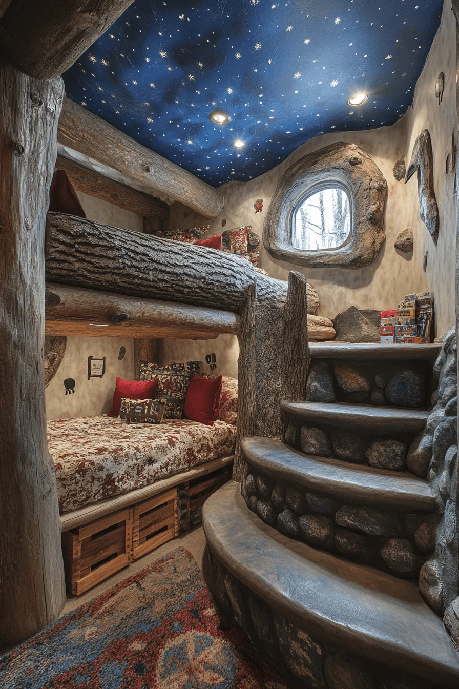 Cozy cabin with nostalgic decor