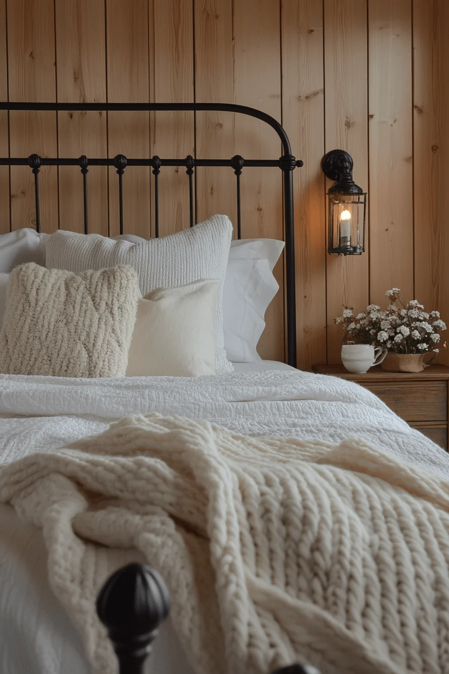 Cozy woodland bedroom