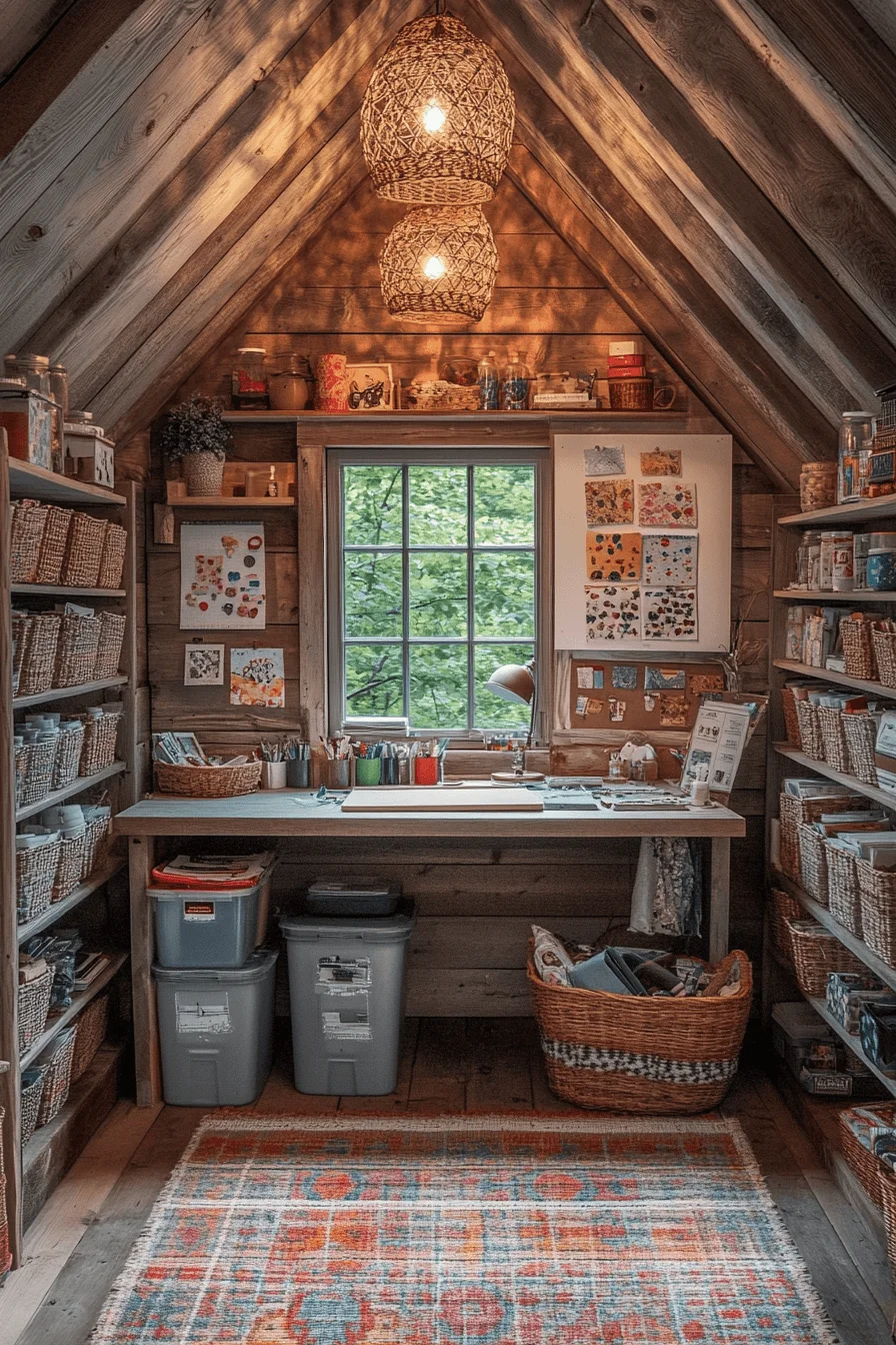 Creative cabin workspace