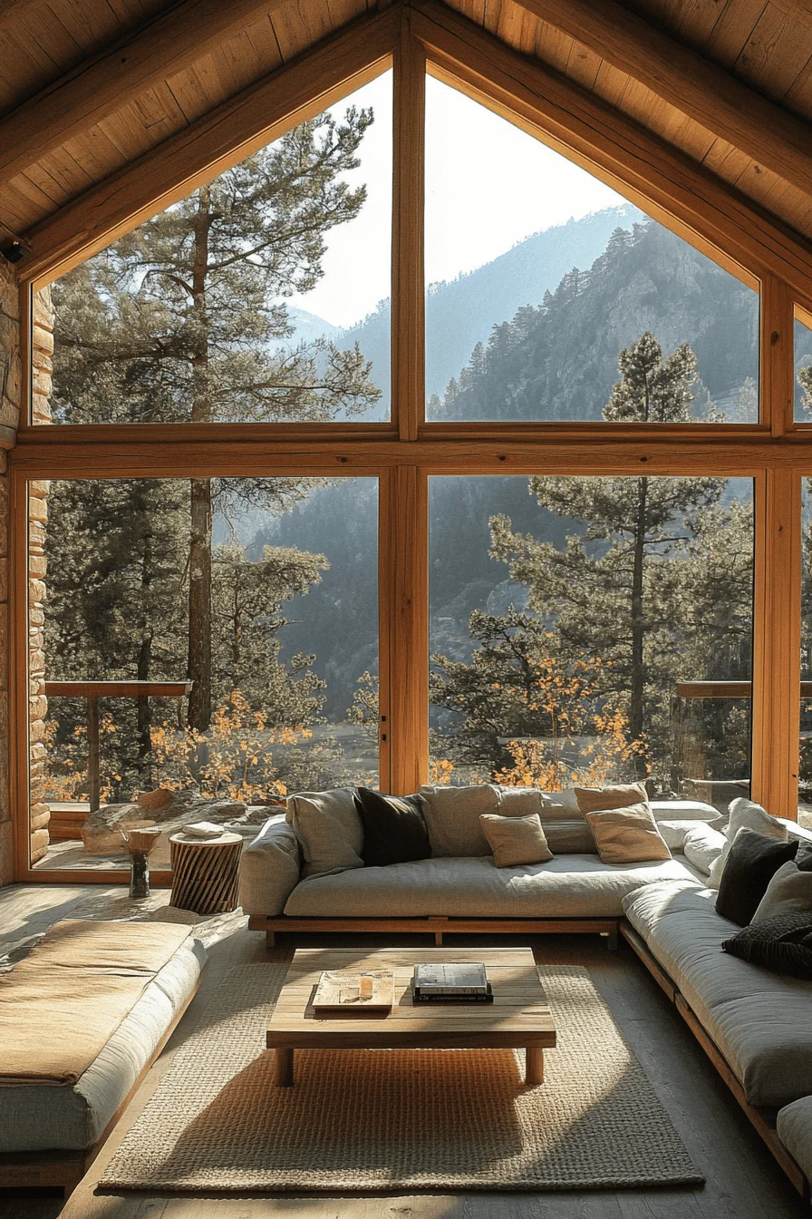 Cabin with panoramic forest view