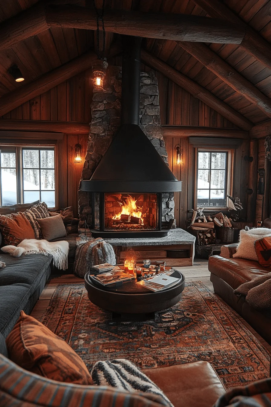 Cozy firelight gathering