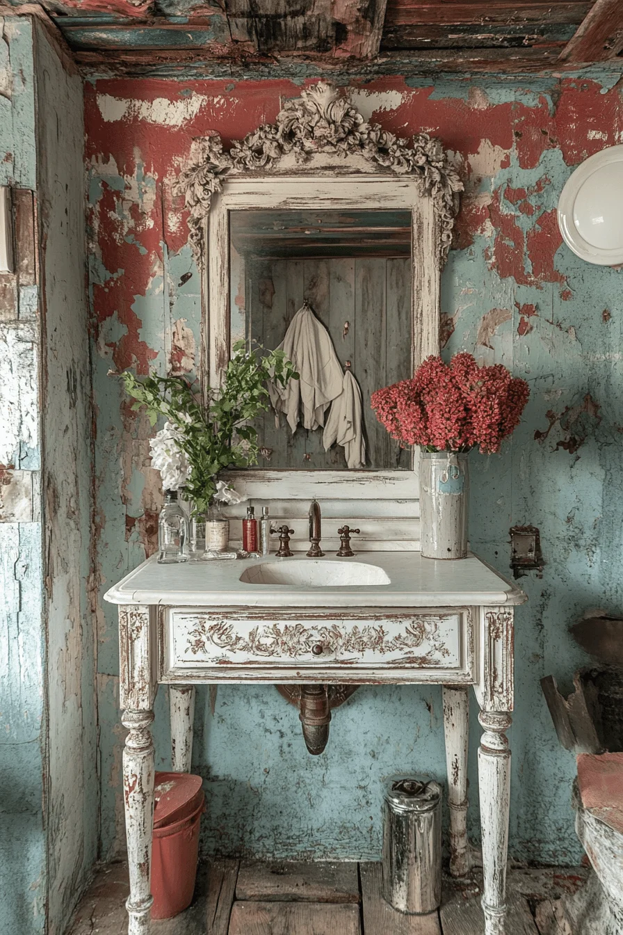 Antique farmhouse vanity