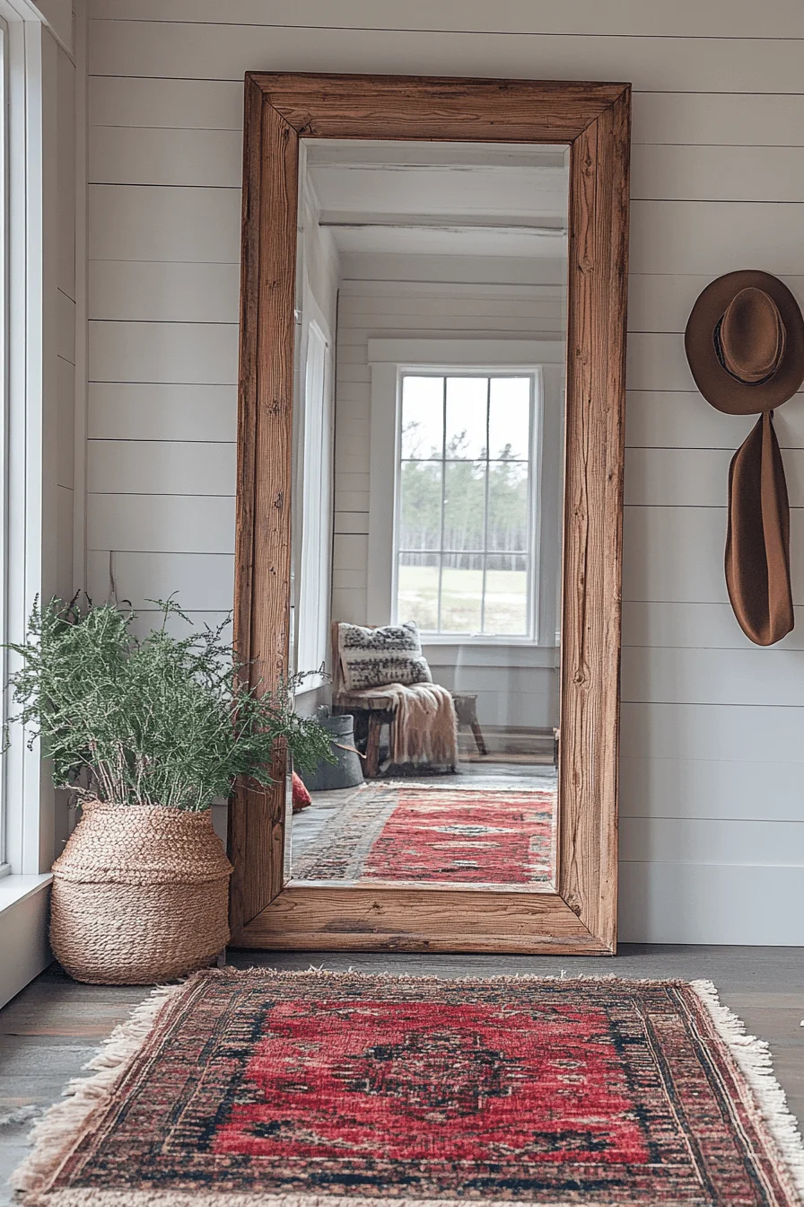 Distressed farmhouse mirror