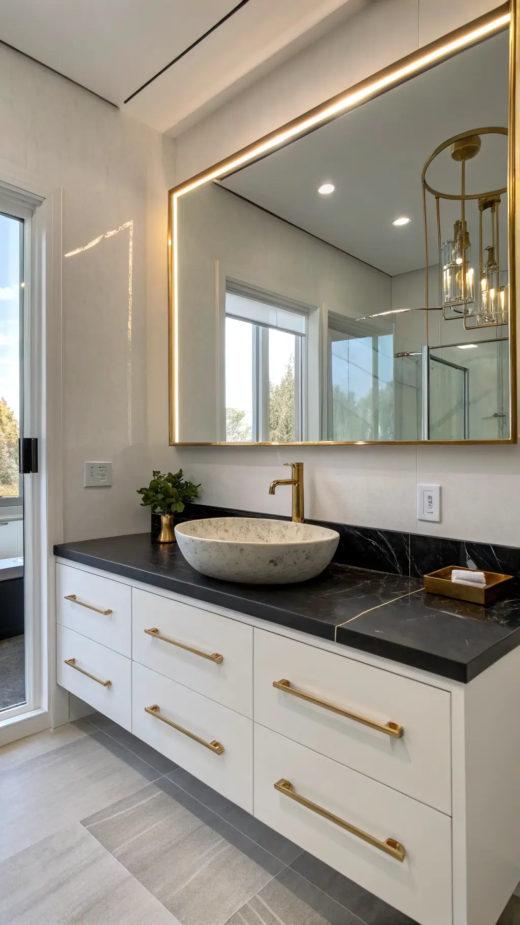 Gold bathroom color palette