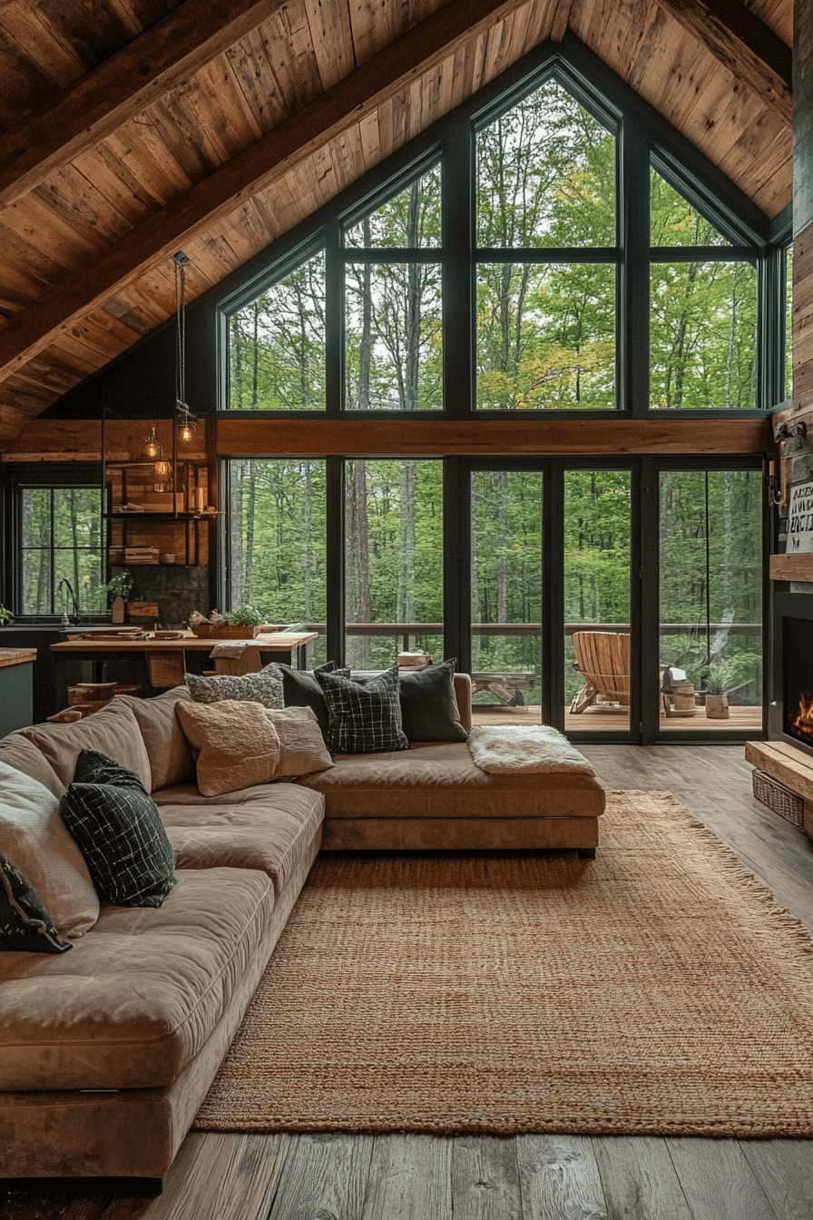 Contemporary Mountain Cabin Interior