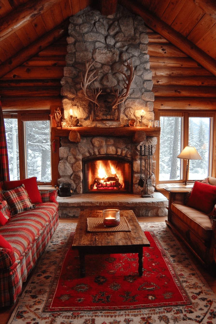 Traditional Log Cabin Interior