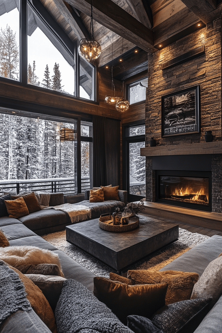 Sleek Winter Chalet Interior