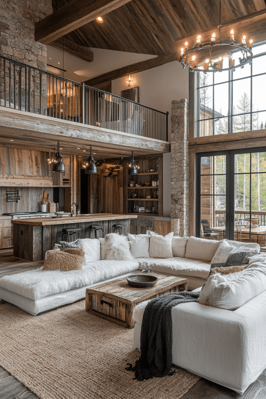 Rustic Chic Cabin Interior