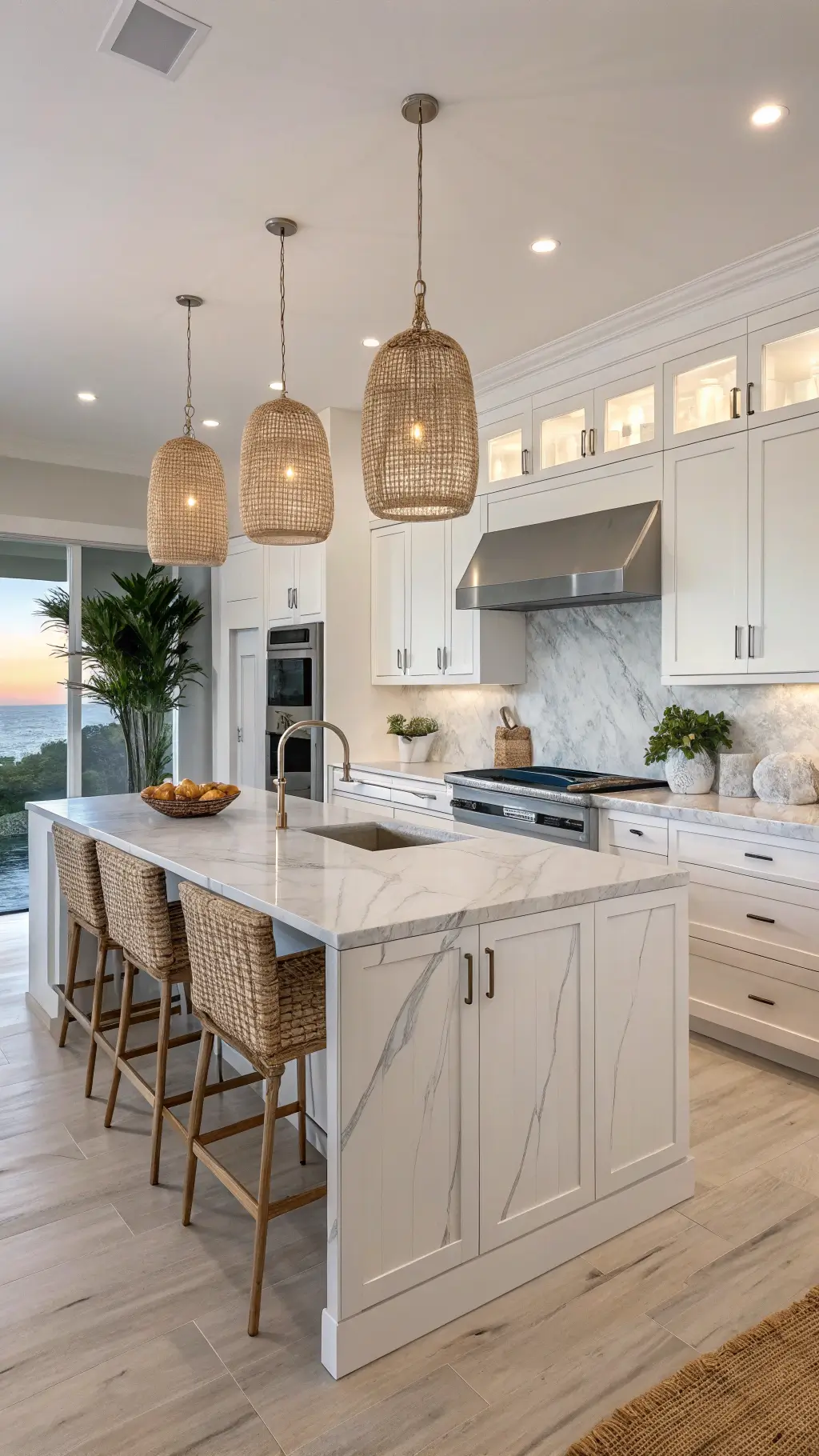 Coastal Kitchen Design: Your Ultimate Transformation Guide Modern coastal kitchen with minimalist design and natural accents