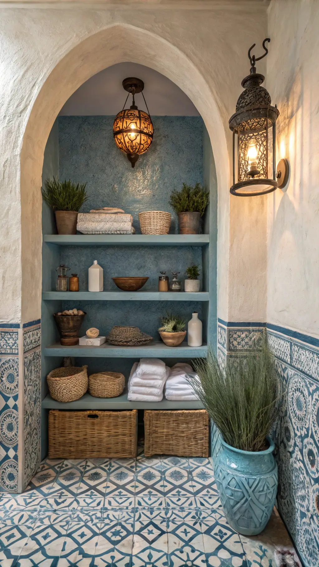 Mediterranean bathroom textures
