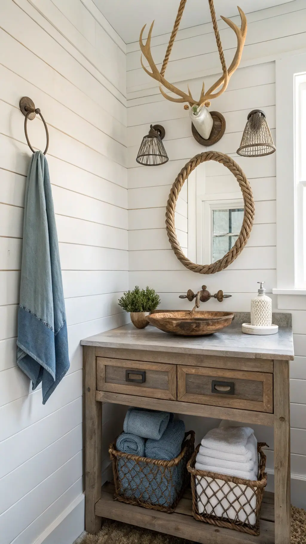 Coastal Cowgirl Powder Room