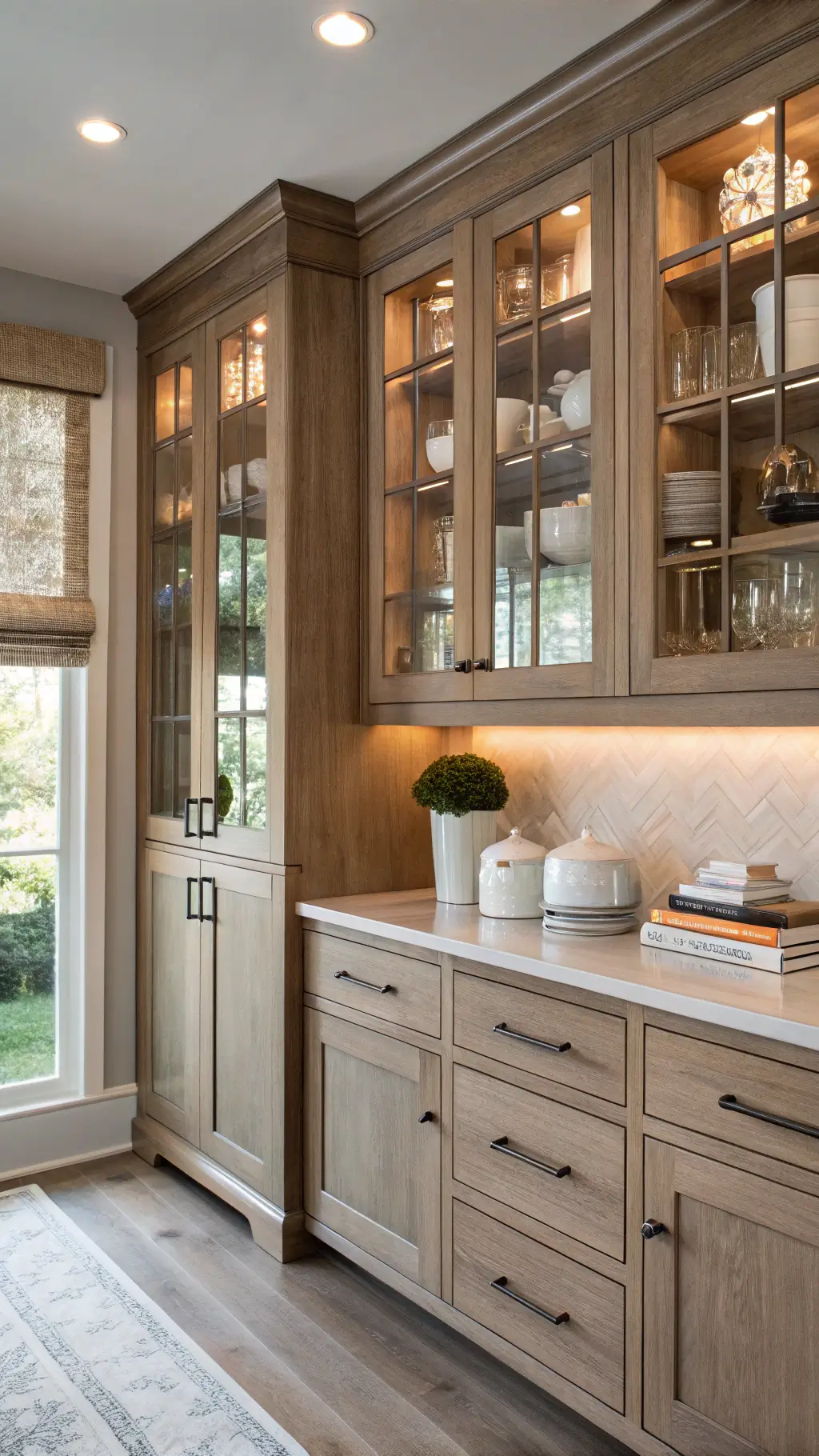 Maintaining stained kitchen cabinets