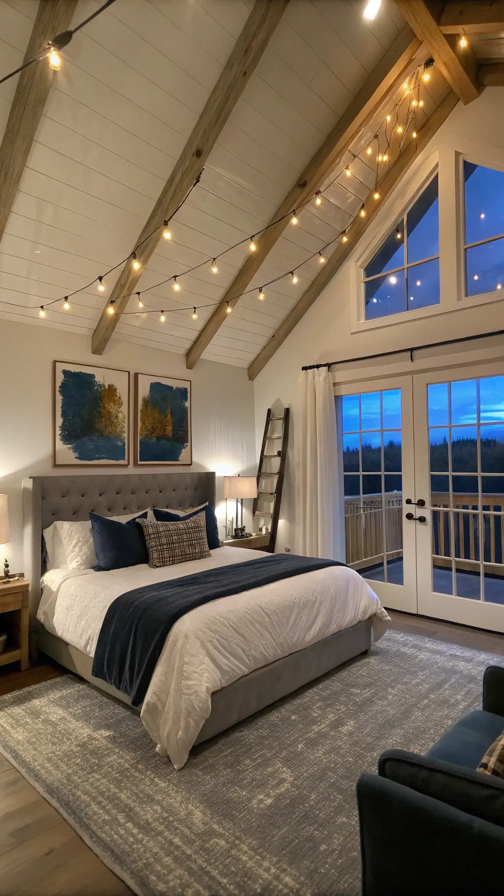 Cozy bedroom photography setup