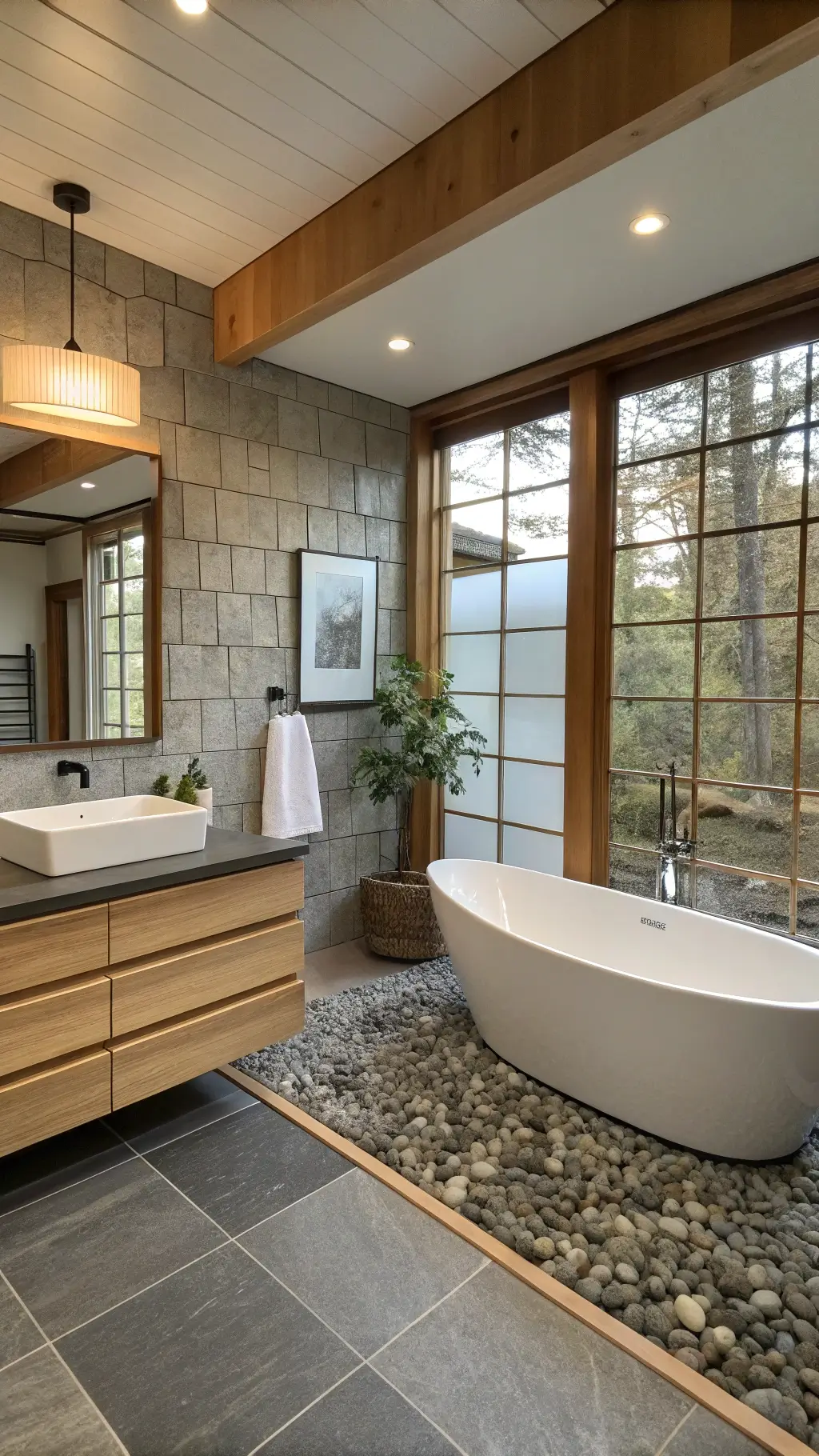 Minimalist urban bathroom