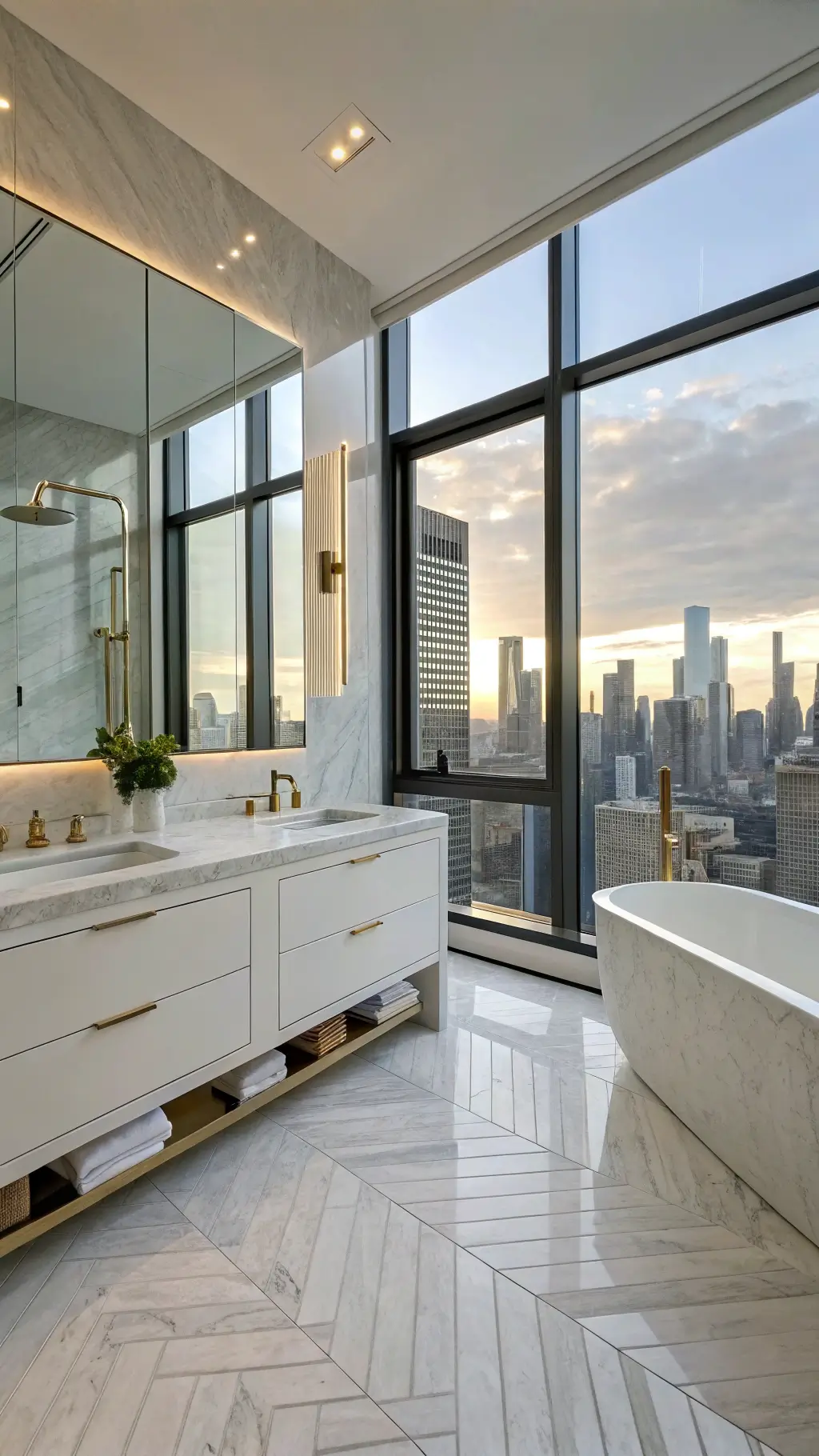 Natural stone bathroom