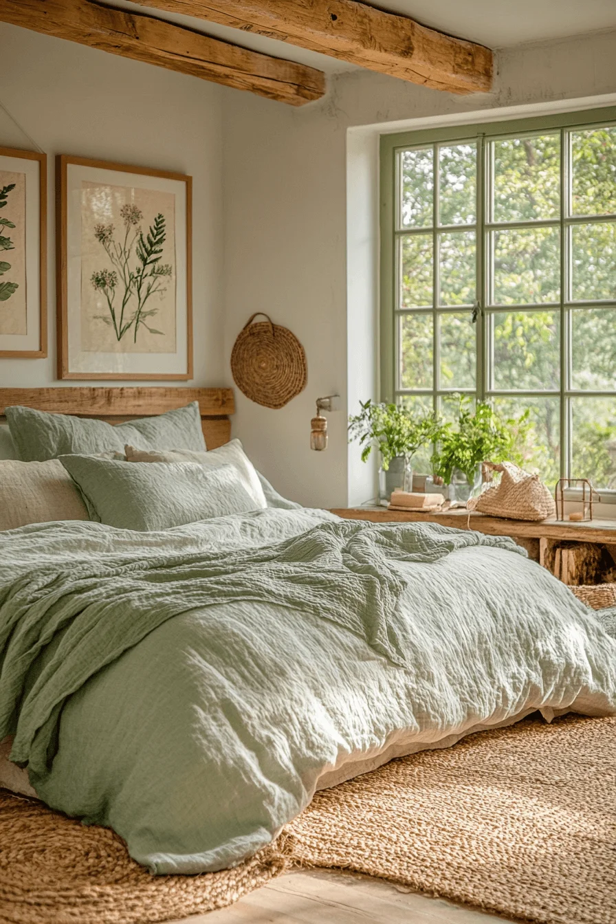 25 Sage Green Farmhouse Bedroom Ideas to Embrace the Beauty of Nature in Your Home 12 25 Sage Green Farmhouse Bedroom Ideas to Embrace the Beauty of Nature in Your Home