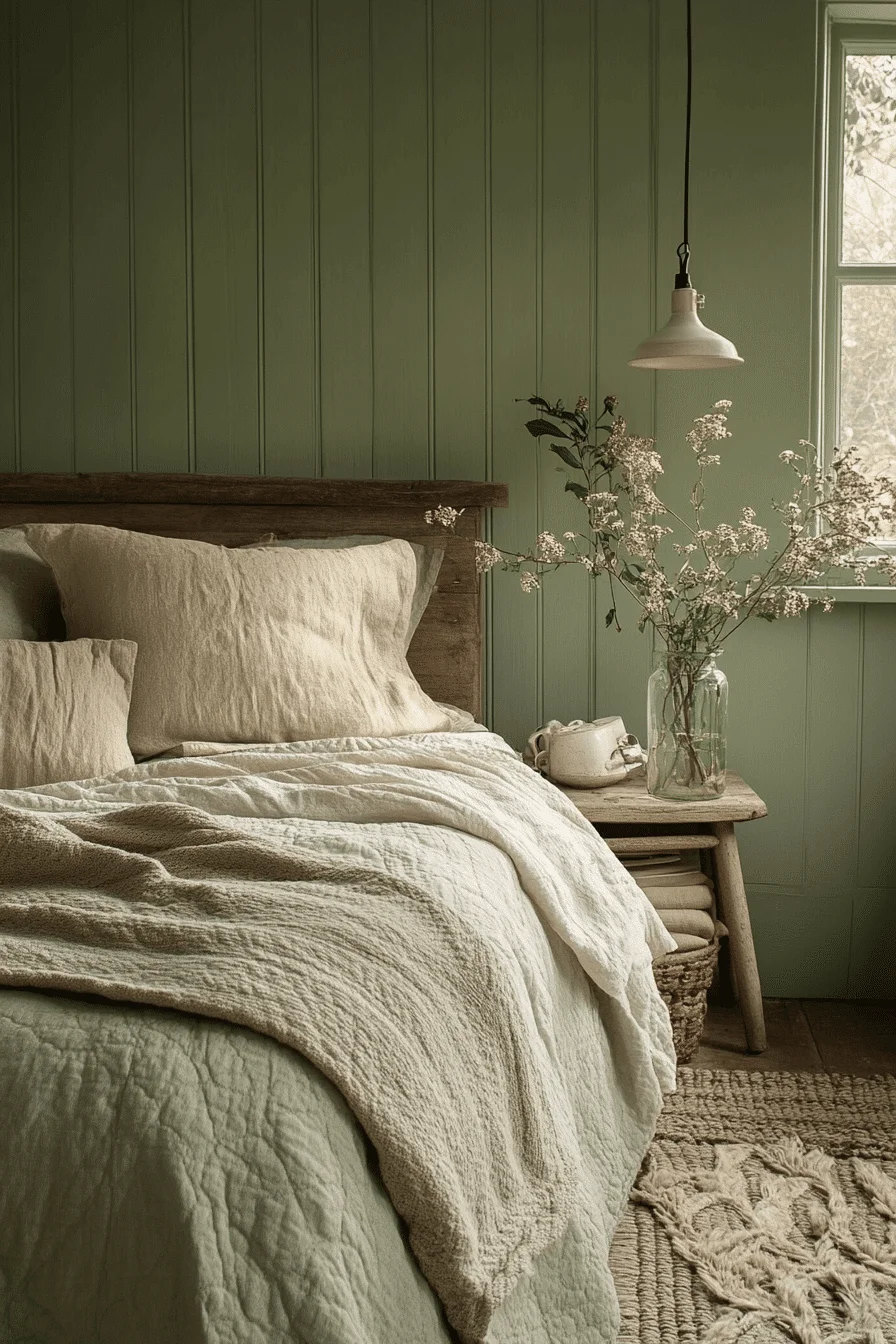 25 Sage Green Farmhouse Bedroom Ideas to Embrace the Beauty of Nature in Your Home 15 25 Sage Green Farmhouse Bedroom Ideas to Embrace the Beauty of Nature in Your Home