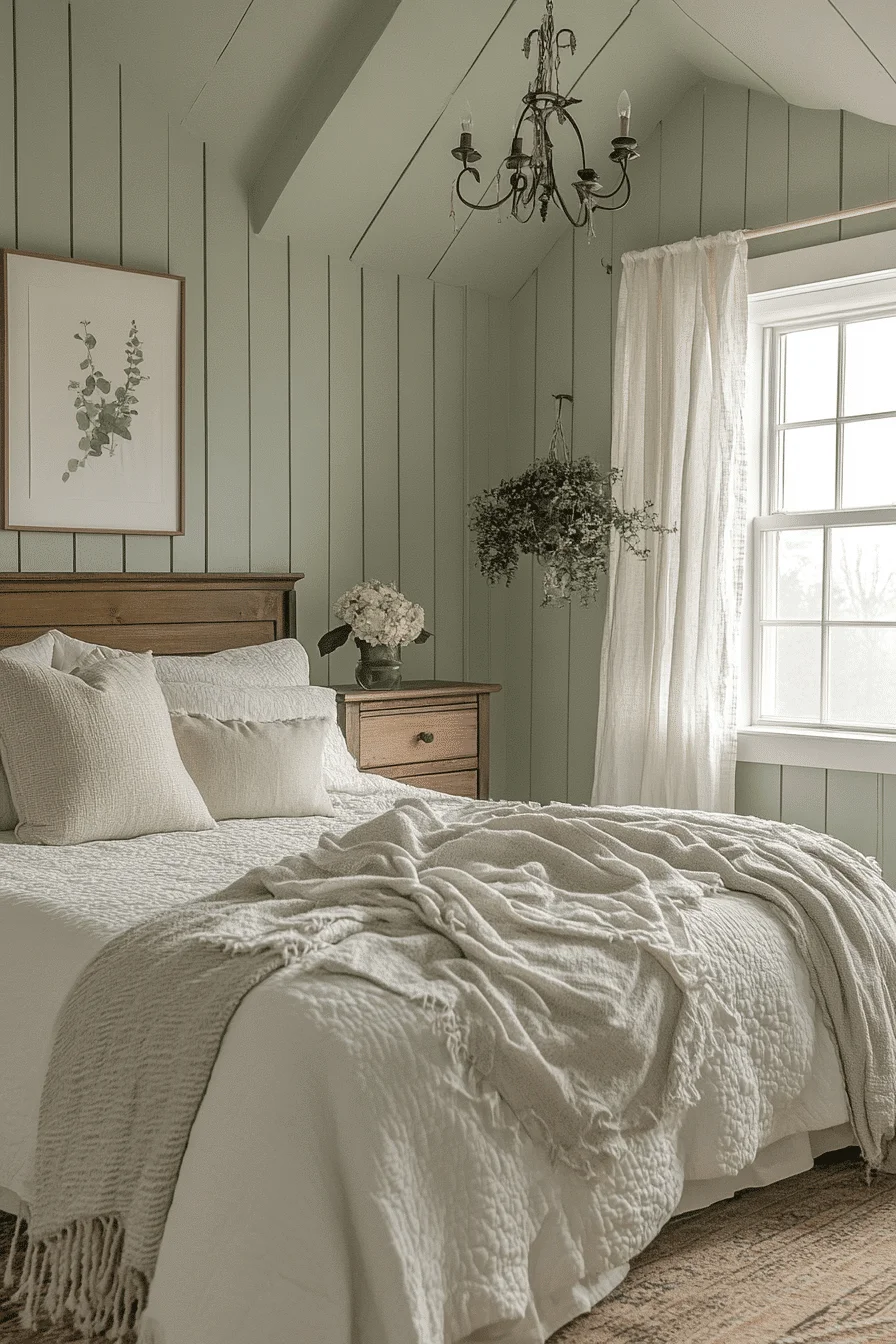 25 Sage Green Farmhouse Bedroom Ideas to Embrace the Beauty of Nature in Your Home 18 25 Sage Green Farmhouse Bedroom Ideas to Embrace the Beauty of Nature in Your Home