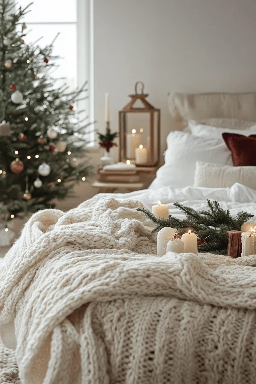 Scandinavian Christmas Bedroom Decor