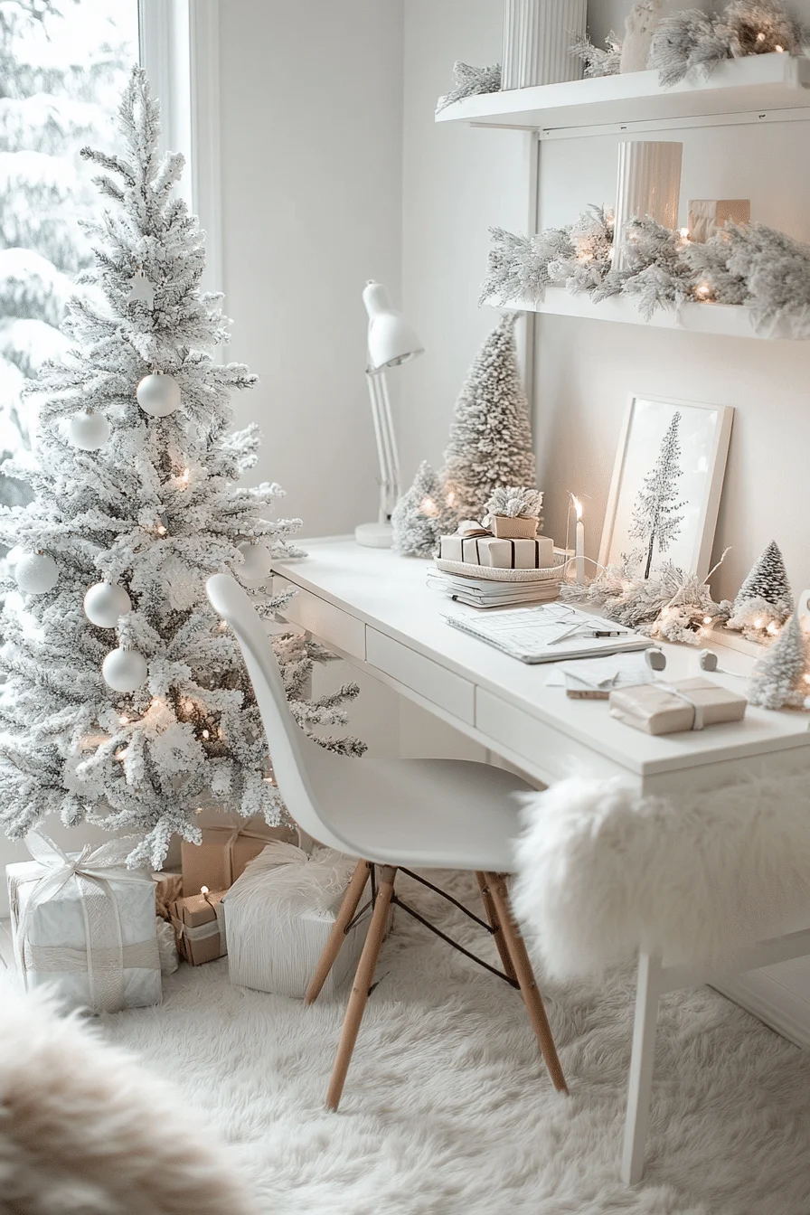 Minimalist Festive Office Decor