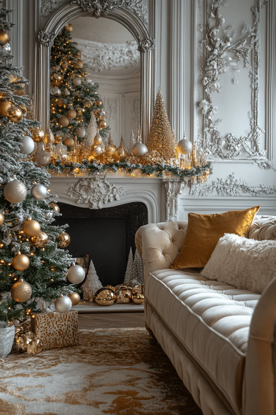 Gold and Silver Lounge Christmas Decor