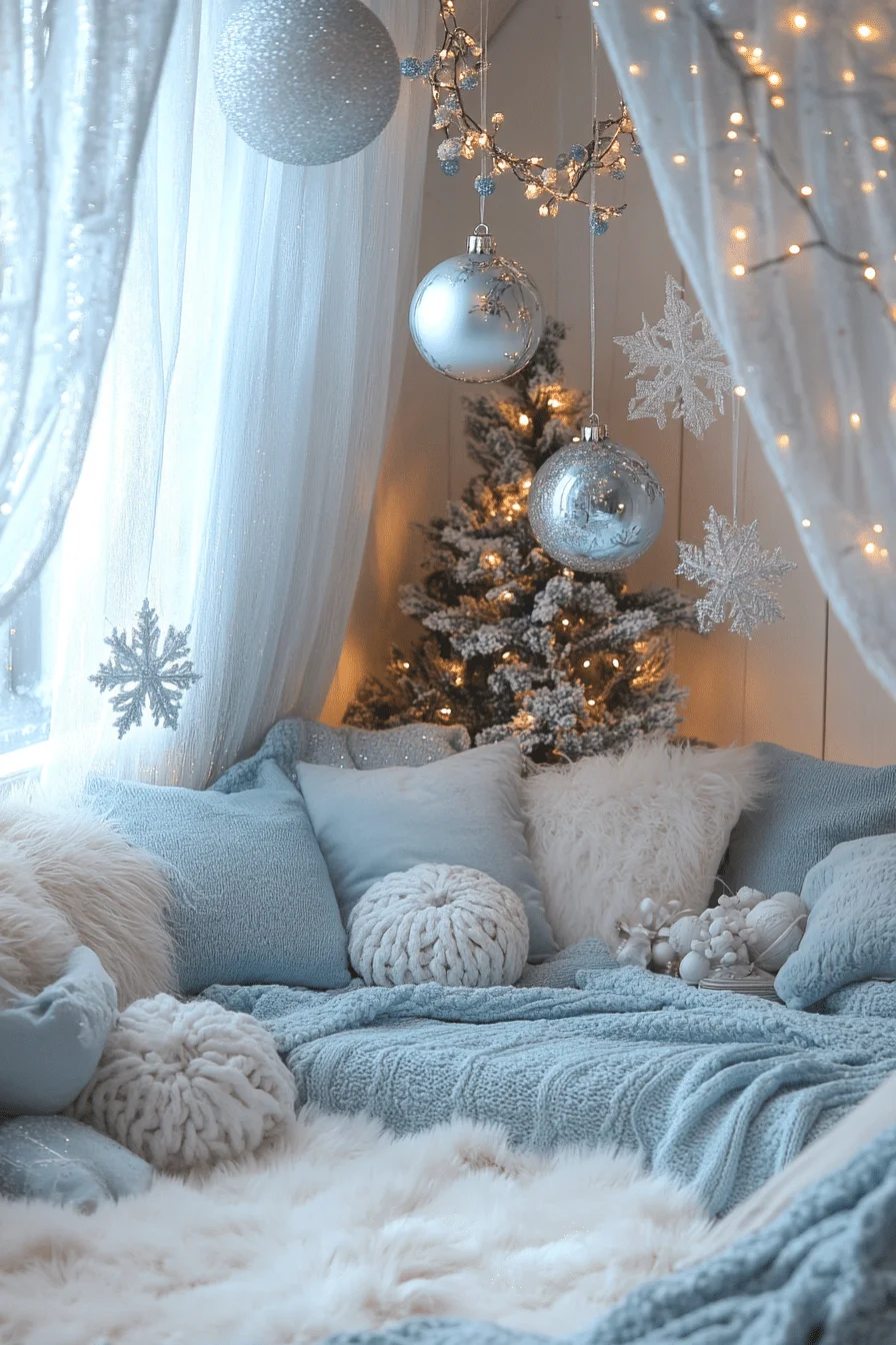 Snowy Attic Christmas Decor