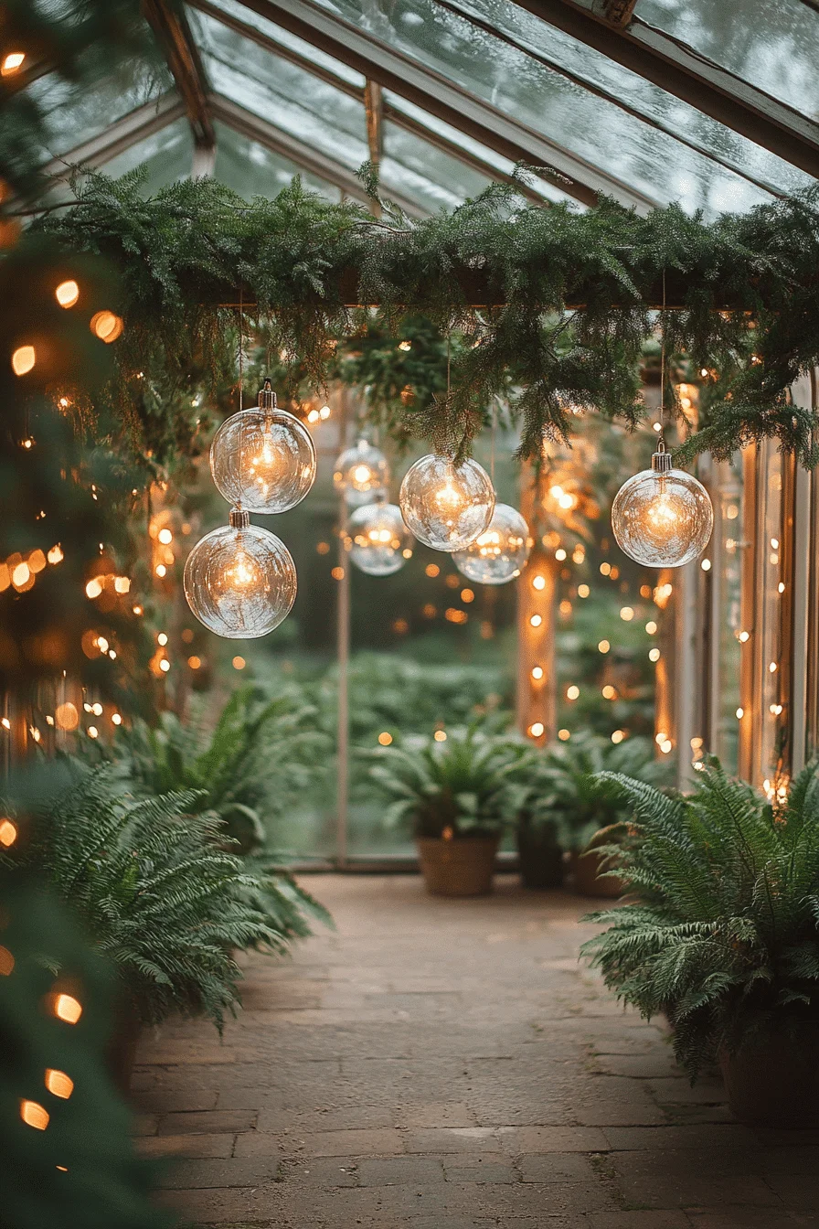 Green Christmas Conservatory Decor