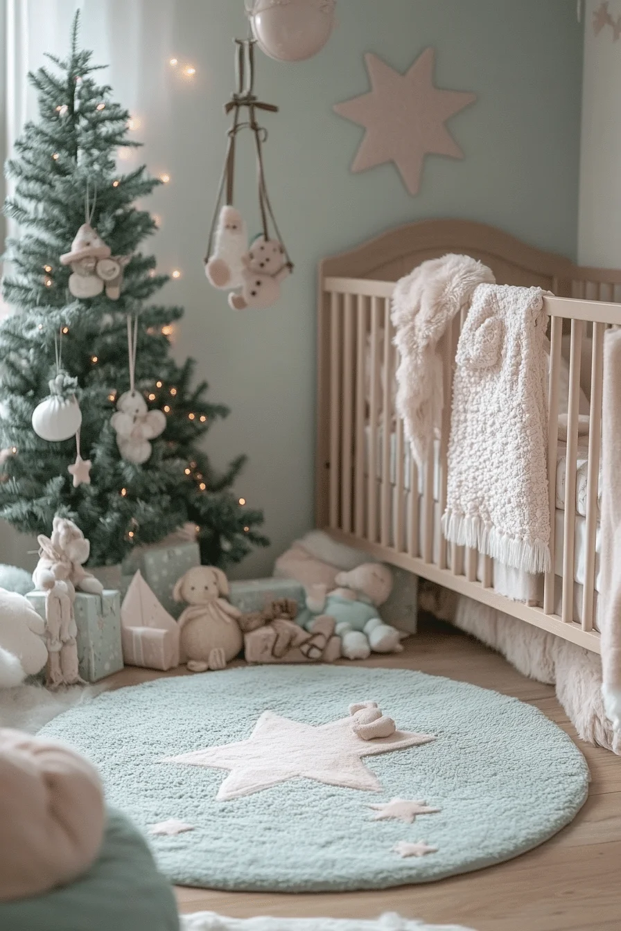 Soft Pastel Christmas Nursery Decor