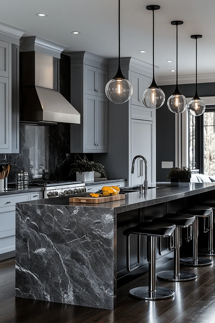 Balanced Design with Island Mid Century Modern Kitchen Balanced Design with Island Mid Century Modern Kitchen