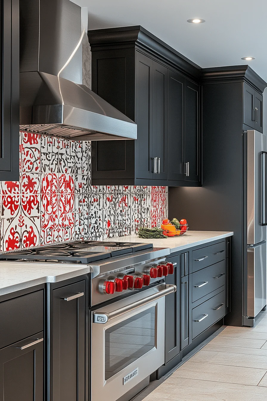 Bold Jewel Tones Mid Century Modern Kitchen Bold Jewel Tones Mid Century Modern Kitchen