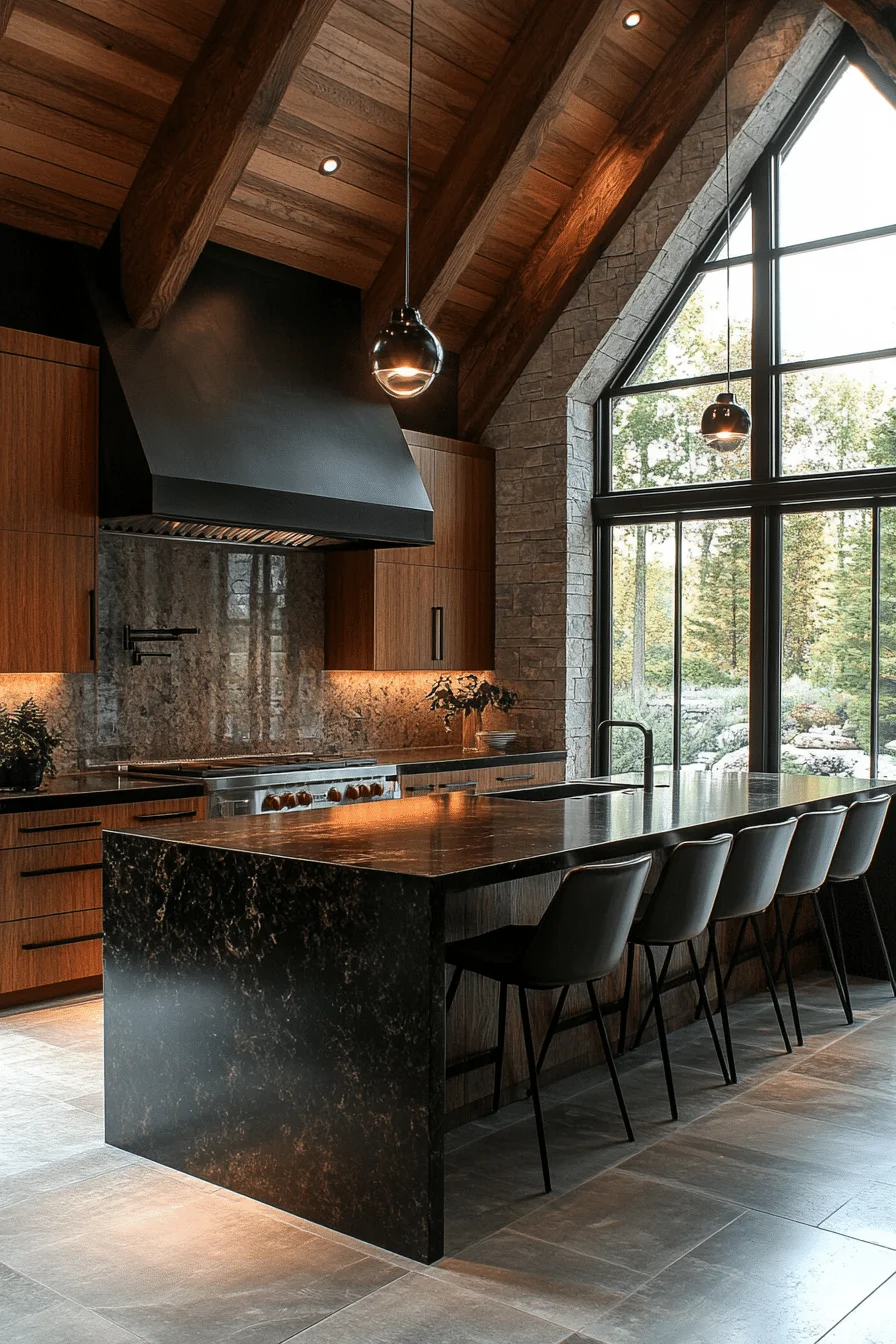 Structural Elegance with Natural Materials Mid Century Modern Kitchen Structural Elegance with Natural Materials Mid Century Modern Kitchen