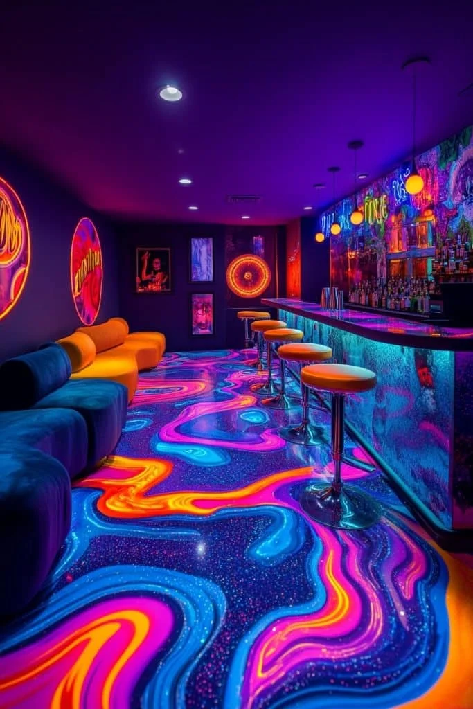 Neon Nightlife-Inspired Bar