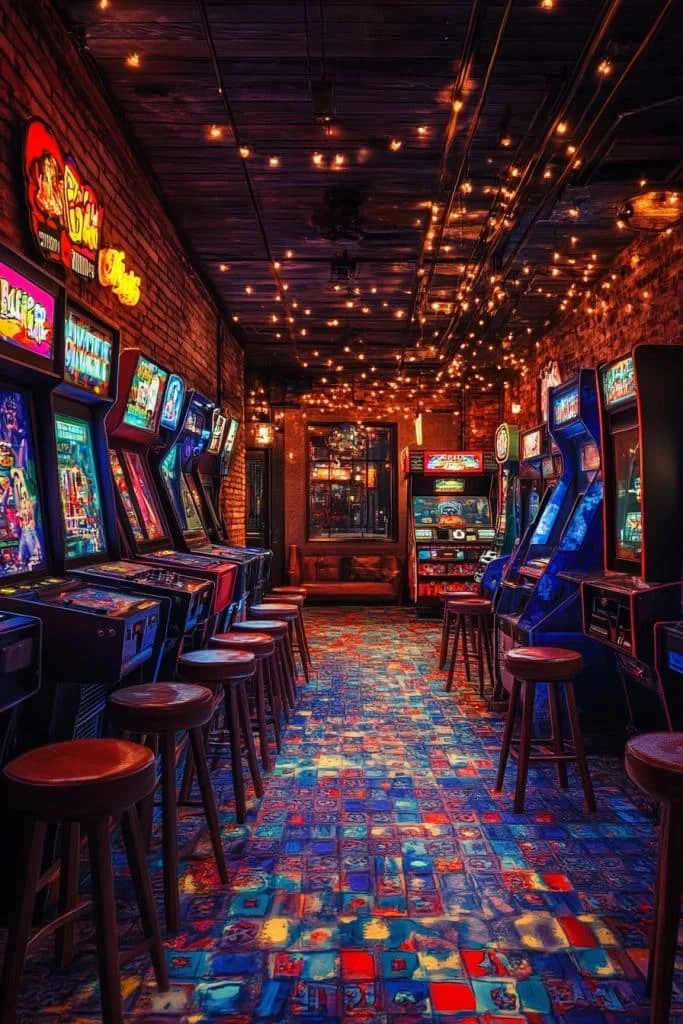 Gamer's Arcade Basement Bar