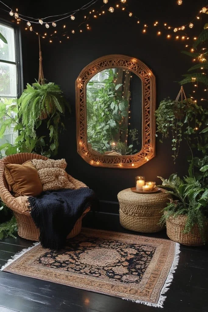 Shadowed Sanctuary: Black Boho Escape
