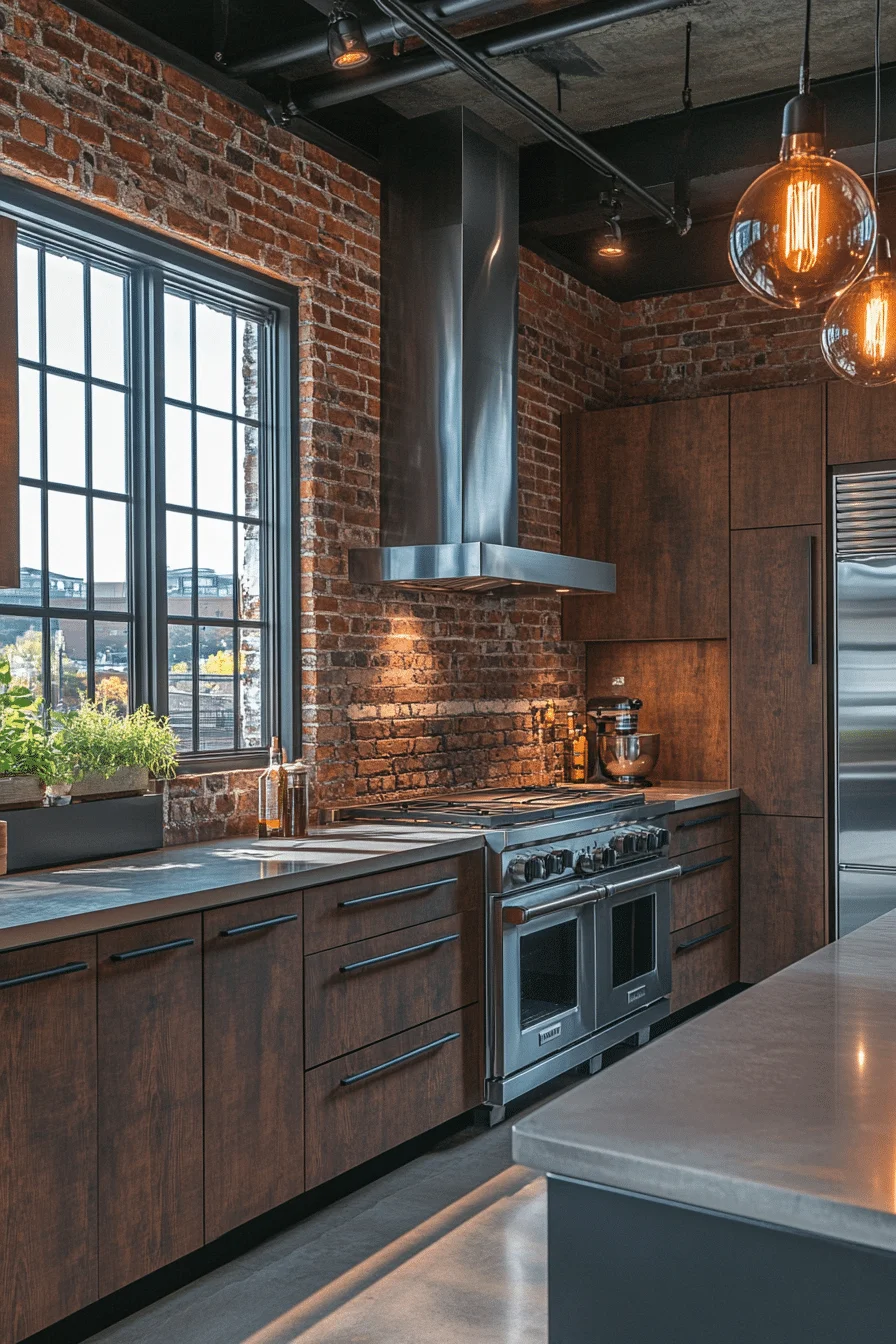 Industrial Style Contemporary Kitchen
