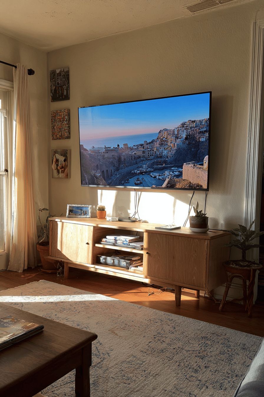 Wall-Mounted TV for Space Saving