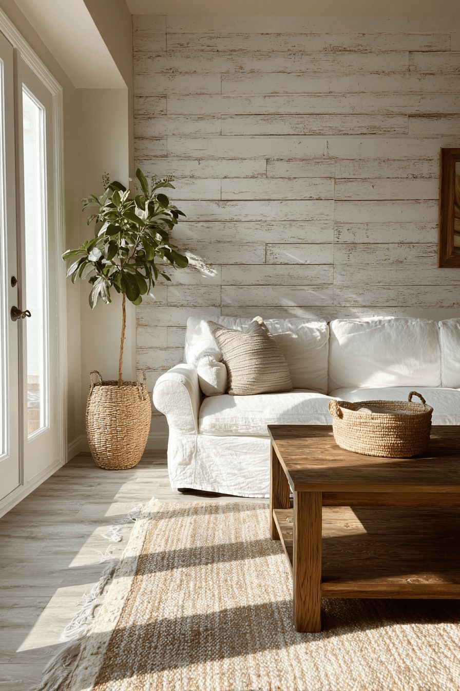 Rustic Shiplap Accent Wall