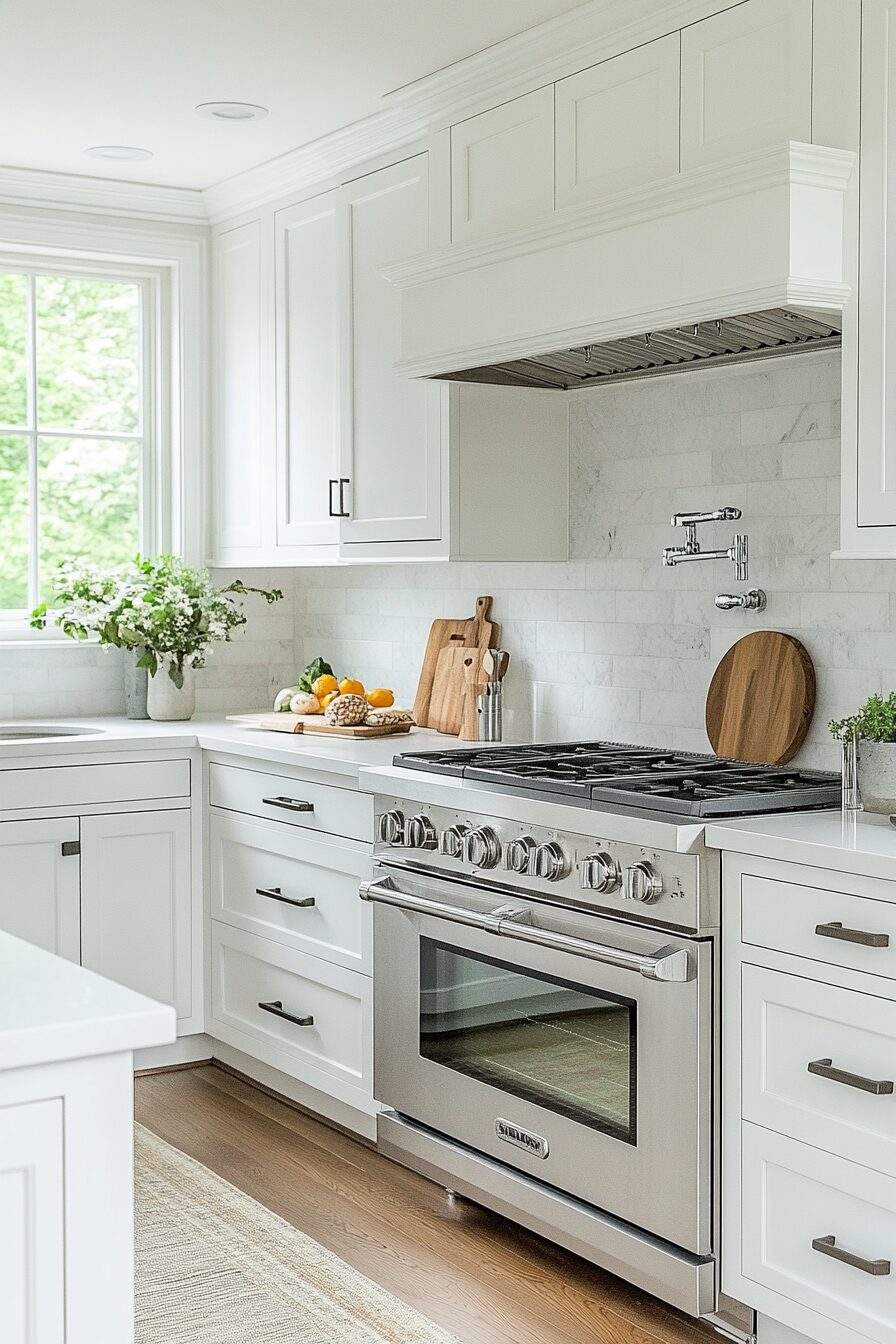 white shaker kitchen cabinets