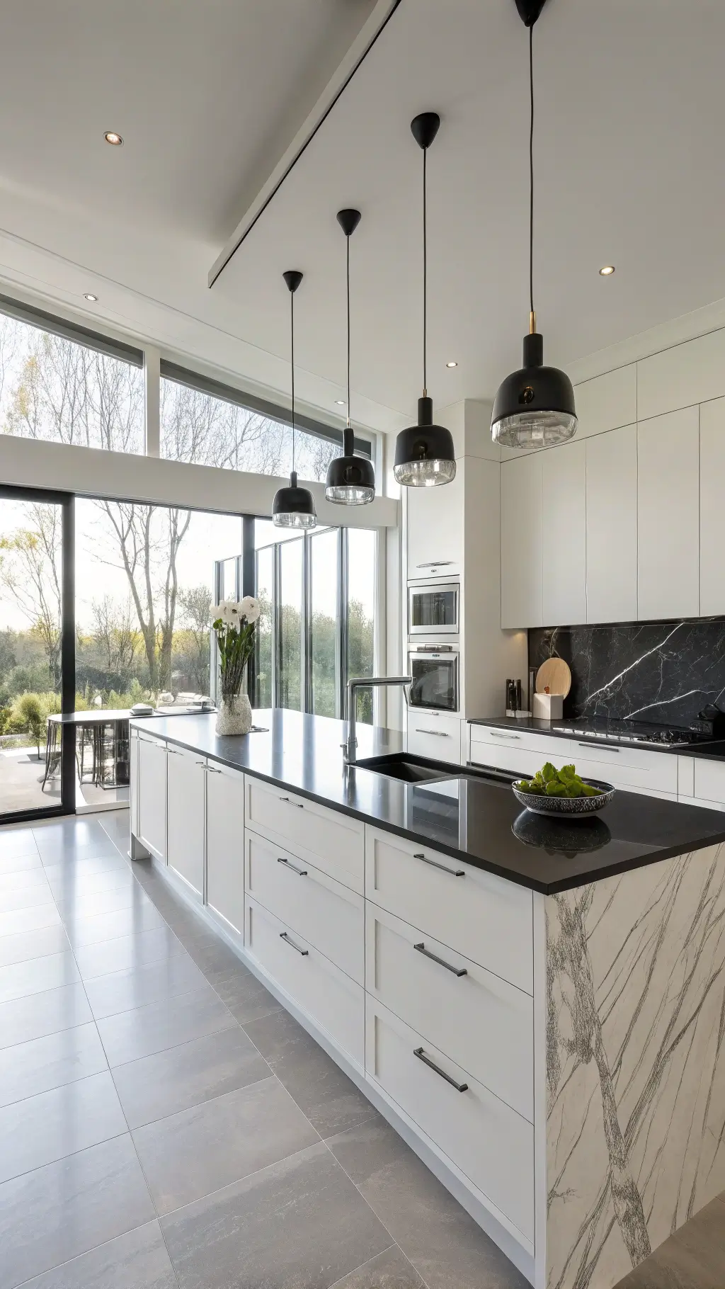 Black and White Kitchen Design