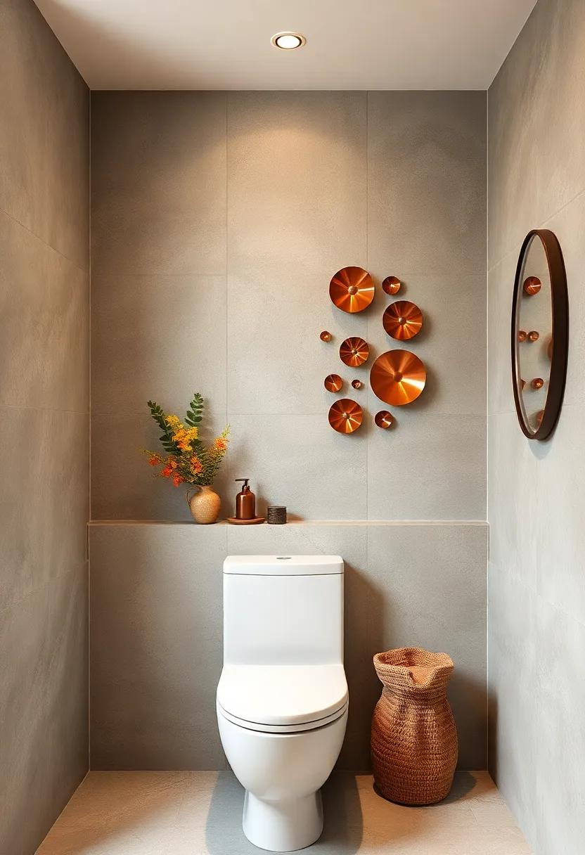 Hang A Collection Of Small Copper Wall Sculptures To Bring Warmth And Dimension