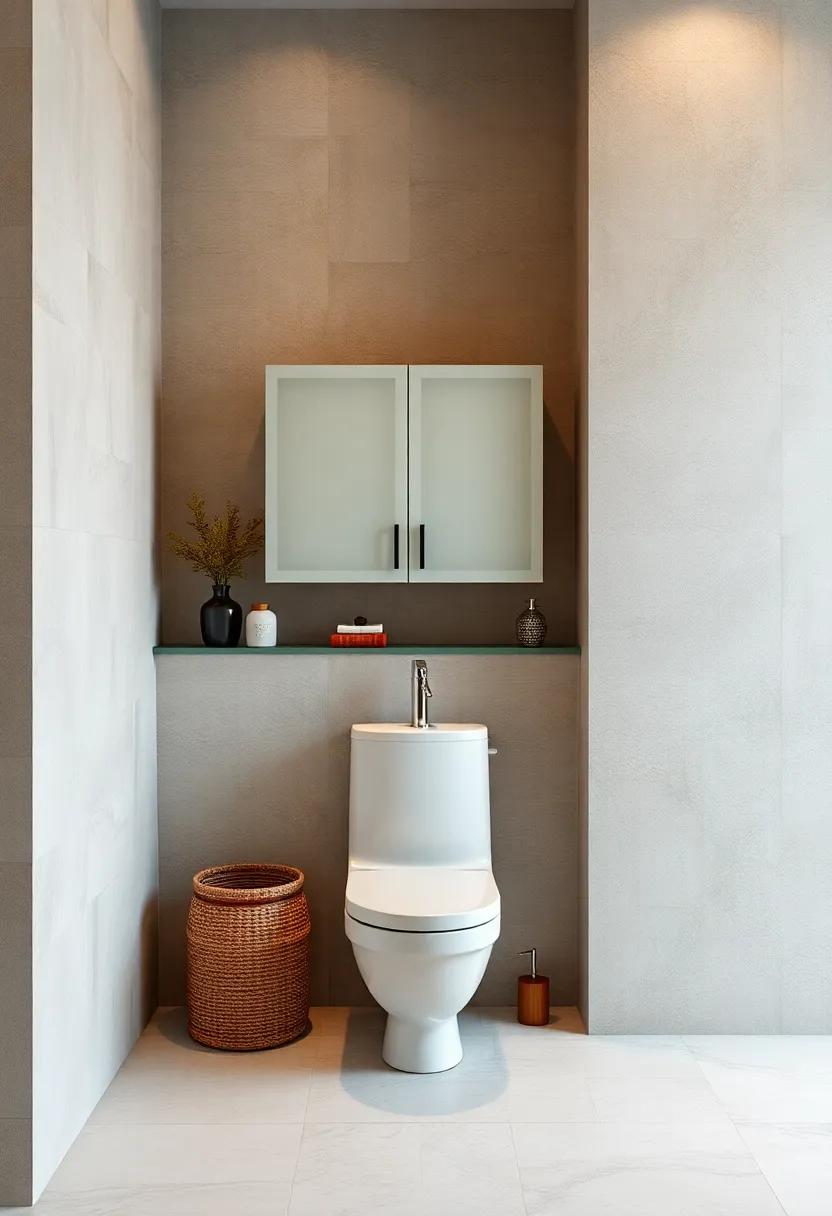 Include Elegant Floating Cabinets With Frosted Glass Doors For A Clean Contemporary Look