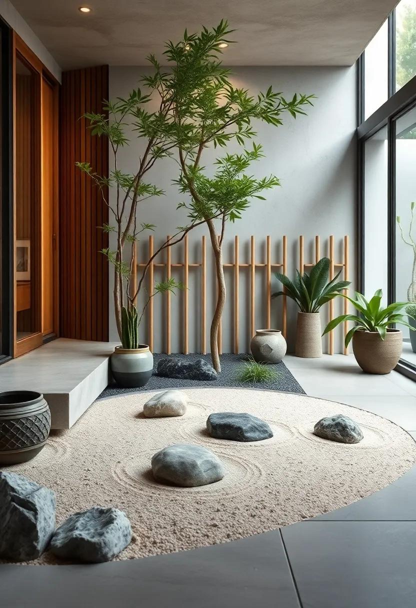 Delicate Bamboo Fences Framing a Peaceful Front Yard Retreat Inspiring Mindful Moments