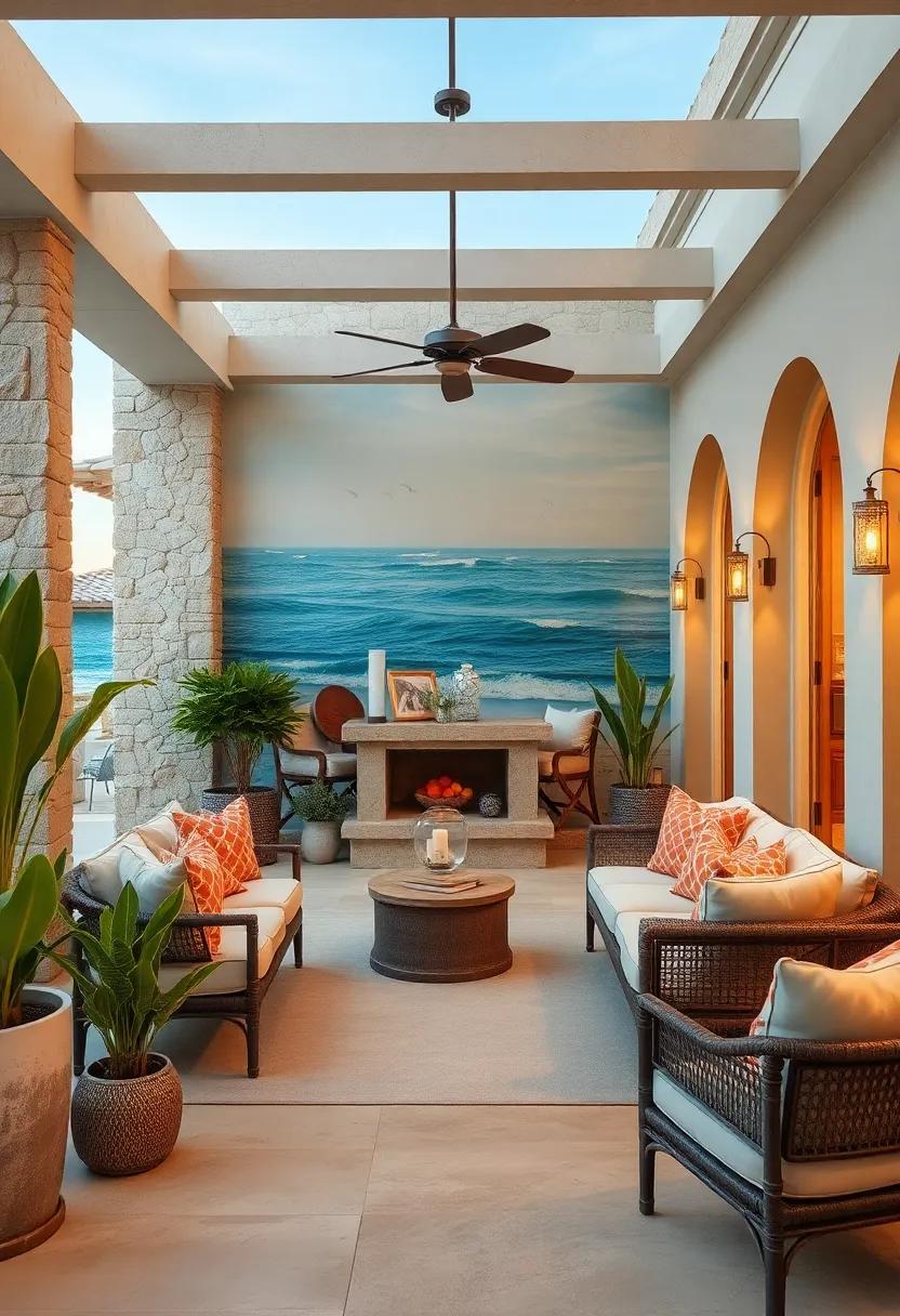 Ocean and Beach Inspired Wall Murals Evoking Coastal Calm and Seaside Breezes on Your Outdoor Space