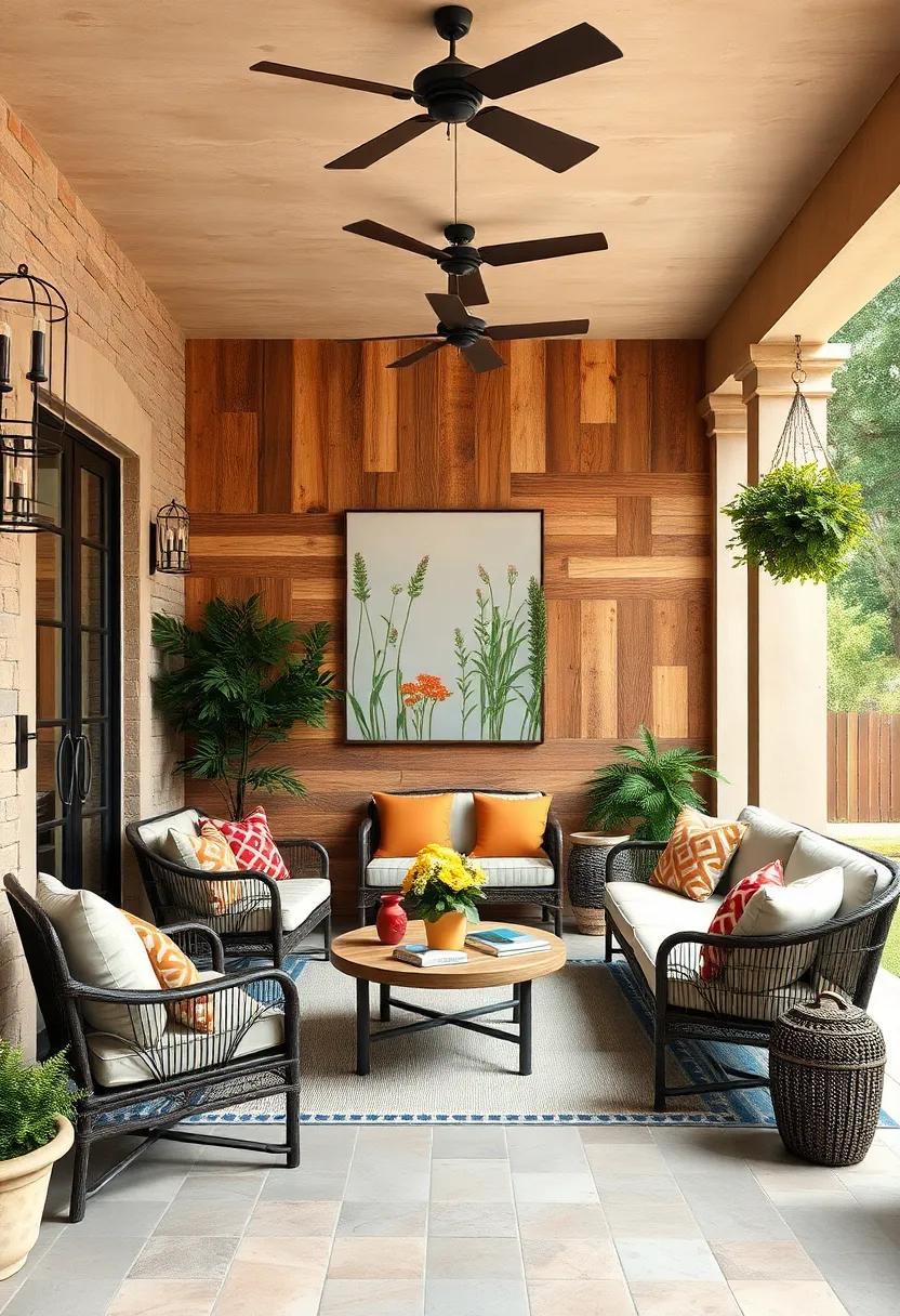 Rustic Farmhouse Murals Combining Warm Wood Textures and Country-Inspired Illustrations