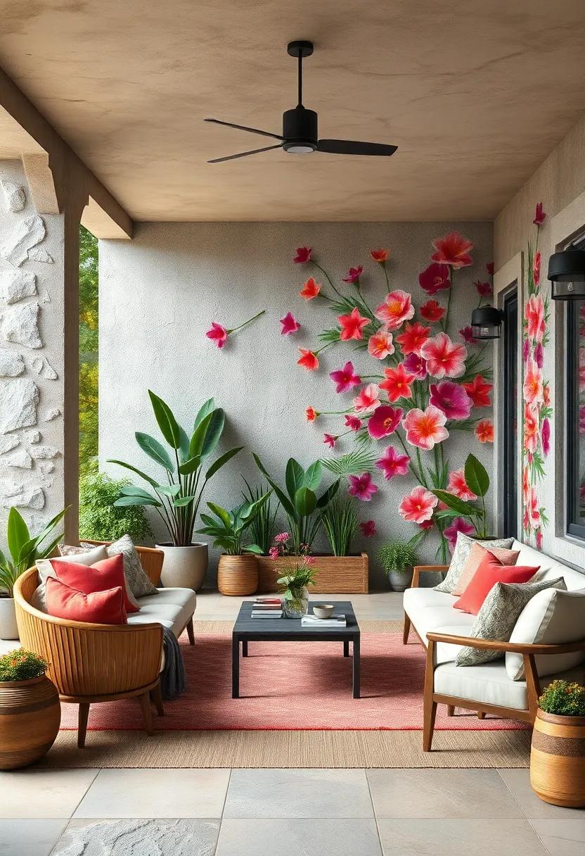 Mural Gardens Showcasing Flowers Blooming Off The Walls With Realistic 3D Visual Effects