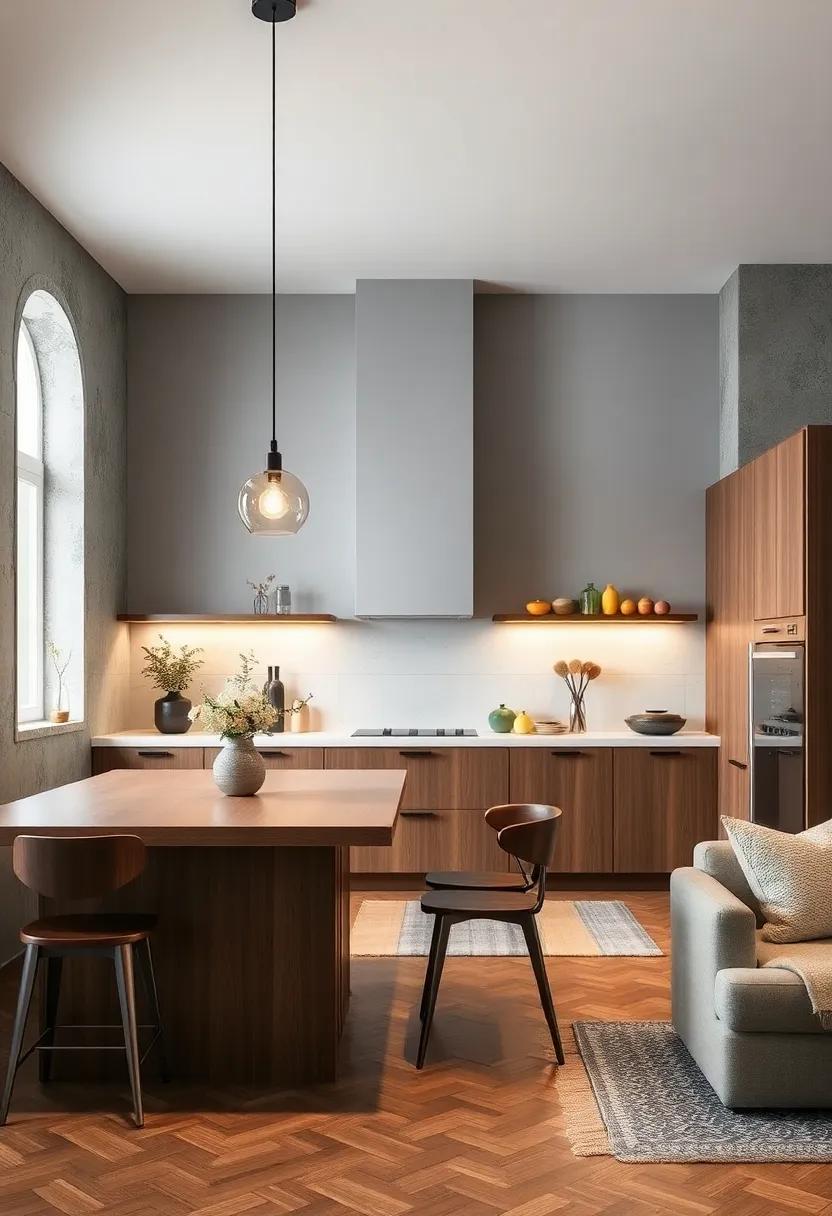 The Charm of Scandinavian Pendant Lights Casting Warm Glows Over Spacious Kitchens With Integrated Dining Areas