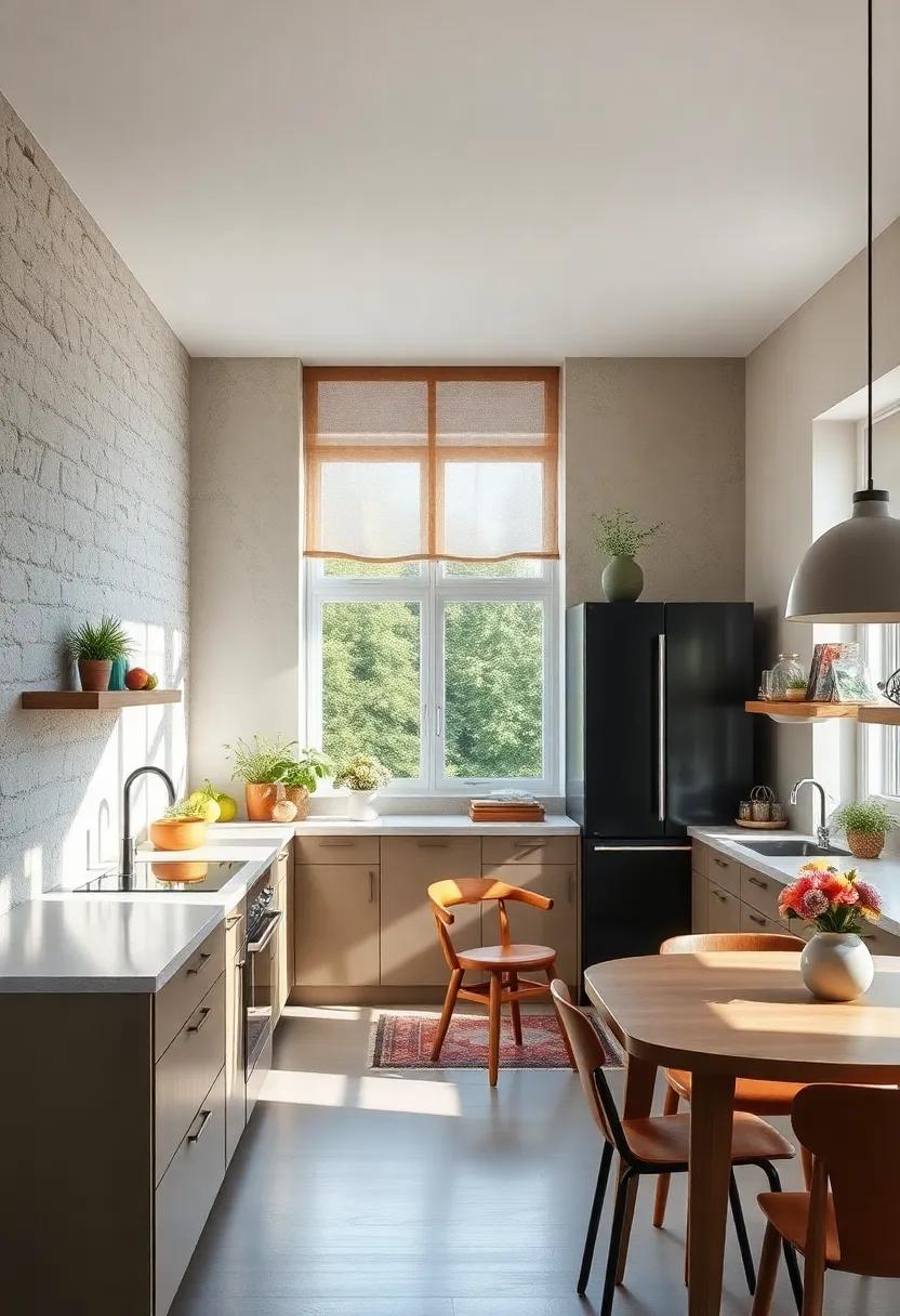 The Play of Shadows and Light in Scandinavian Kitchens Featuring Tall Windows and Minimal Window Treatments